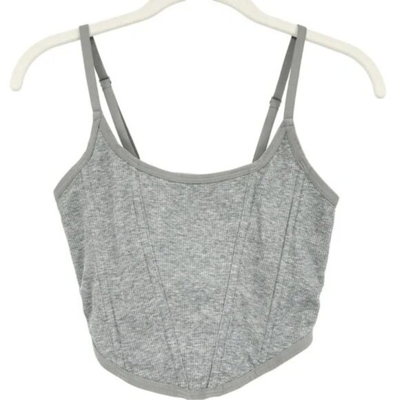 Colsie Women's Casual Corset Gray Large - Picture 1 of 8